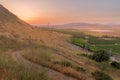 Sunset view of the eastern part of Jezreel valley