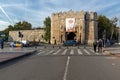 Sunset view of entrance of Fortress of city of Nis, Serbia