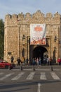 Sunset view of entrance of Fortress of city of Nis, Serbia