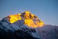 Sunset view of Everest summit. Royalty Free Stock Photo