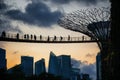 Sunset view of famous landmarks of Singapore