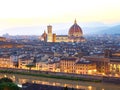 Sunset view of Florence, Italy