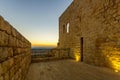 Sunset view from the fortress towards Gush Dan, Migdal Tsedek Royalty Free Stock Photo