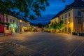 Sunset view of the Glavni trg square in Slovenian town Novo Mest