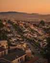 Sunset view from Grandview Park, San Francisco, California Royalty Free Stock Photo