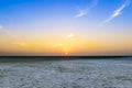 Sunset view at great Rann of Kutch, Gujarat, India