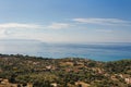 Sunset view of greek city of Argostoli at Kefalonia island in Greece Royalty Free Stock Photo