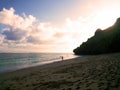 Sunset view at Gunung Payung Secret Beach, Bali, Indonesia Royalty Free Stock Photo