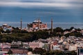 Sunset view of Hagia Sofia in Istanbul, Turk Royalty Free Stock Photo