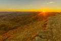 Sunset view of HaMakhtesh HaGadol the big crater