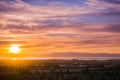 Sunset view of Hayward and Union City Royalty Free Stock Photo