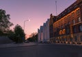 Sunset view of historical and modern architecture / Szczecin