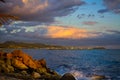 Sunset view of Honolulu Royalty Free Stock Photo