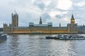 Sunset view of Houses of Parliament, Palace of Westminster, London, England Royalty Free Stock Photo