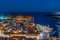 Sunset view of Hvar and Pakleni islands in Croatia Royalty Free Stock Photo