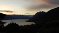 Sunset view on Iseo Lake Royalty Free Stock Photo