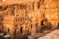 Sunset View of Kailasa Temple Complex from Above