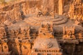 Sunset View of Kailasa Temple Complex from Above