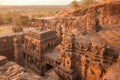 Sunset View of Kailasa Temple Complex from Above
