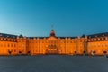 Sunset view of Karlsruhe palace in Germany Royalty Free Stock Photo