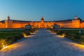 Sunset view of Karlsruhe palace in Germany Royalty Free Stock Photo