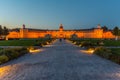 Sunset view of Karlsruhe palace in Germany Royalty Free Stock Photo