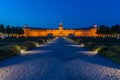 Sunset view of Karlsruhe palace in Germany Royalty Free Stock Photo