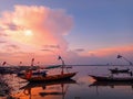 Sunset view at kenjeran beach