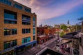 Sunset view of Kensington Market, in Toronto, Ontario.