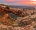 Sunset view of the Keshet Cave Royalty Free Stock Photo