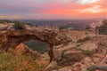 Sunset view of the Keshet Cave Royalty Free Stock Photo