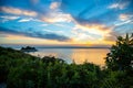 Sunset view from the Knob Mountain on Cape Cod, Massachusetts Royalty Free Stock Photo