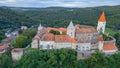 Sunset view of Krivoklat castle in Czech republic Royalty Free Stock Photo