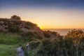 Sunset view from Kullaberg a rocky peninsula in south sweden.