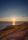 Sunset view from Kullaberg a rocky peninsula in south Sweeden