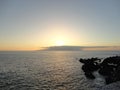 Sunset view of La Gomera island Royalty Free Stock Photo