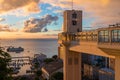 Sunset view from the Lacerda Elevator in the Historic Center of Salvador, Bahia, Brazil
