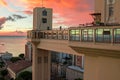 Sunset view at the Lacerda Elevator in Salvador Bahia Brazil Royalty Free Stock Photo