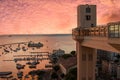 Sunset view at the Lacerda Elevator in Salvador Bahia Brazil Royalty Free Stock Photo