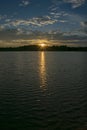 Sunset view on the lake