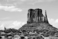 Sunset view landscape at Monument Valley, Arizona, USA. Isolated rock lady