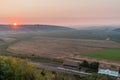 Sunset view of a landscape near Obidos village, Portug Royalty Free Stock Photo