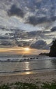 sunset view on lhoknga beach, aceh, Indonesia Royalty Free Stock Photo