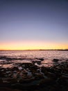 Sunset View From A Low Tide Beach in Sydney, Australia Royalty Free Stock Photo