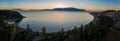 Panoramic View of Legoe Bay, Lummi island, Washington. Royalty Free Stock Photo