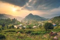 Sunset view at Malam Jabba Swat Pakistan Royalty Free Stock Photo