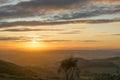 Sunset over the Malvern Hills Worcestershire Royalty Free Stock Photo