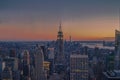 Sunset view at Manhatten, New York within the Empire State Building, a popular wallpaper scenery.