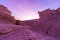 Sunset view of the Masada Marls rocks formation Royalty Free Stock Photo