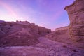 Sunset view of the Masada Marls rocks formation Royalty Free Stock Photo